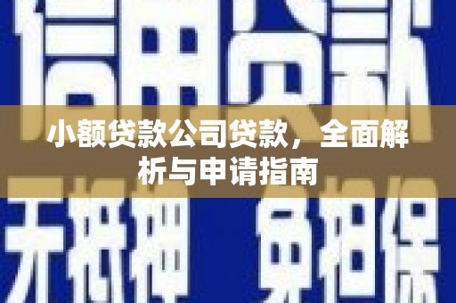 旌德小额贷款公司贷款，全面解析与申请指南
