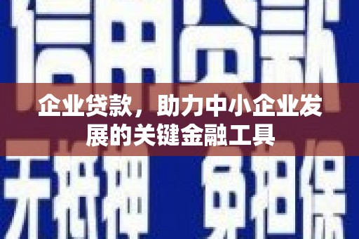 旌德企业贷款，助力中小企业发展的关键金融工具
