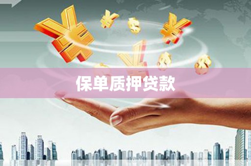 旌德保单质押贷款
