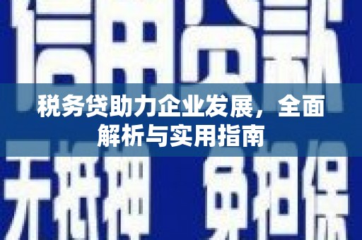 旌德税务贷助力企业发展，全面解析与实用指南